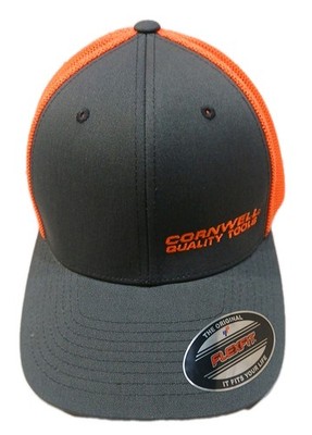 Cornwell Quality Tools Charcoal/Neon Orange Mesh Flexfit Cap