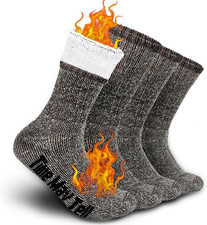 Mens Merino Wool Hiking Cushion Socks Thermal Warm Crew Winter Boot Socks Pack