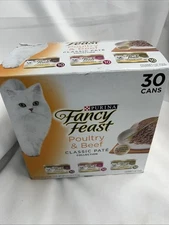 Fancy Feast Poultry and Beef Feast Classic Pate Grain Free Wet Cat Food BB 02/27