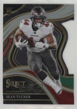 2023 Panini Select Club Level Black & Green Prizm Die-Cut Sean Tucker #220 1e3h