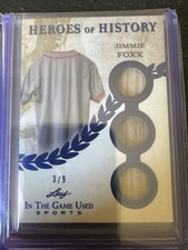 2025 LEAF IN THE GAME USED JIMMIE FOXX HEROES OF HISTORY TRIPLE BAT #3/9 🔥