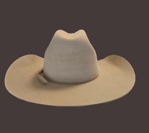 Chapeau Stetson 10X Blanc Vintage - Taille 7 - Feutre Castor/cachemire - Avec Boîte