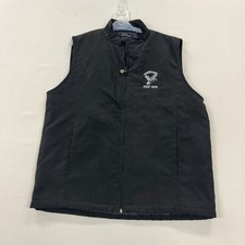 Sporte Leisure Golf Vest Full Zip Black Windbreaker Quilted Lining Mens Medium M