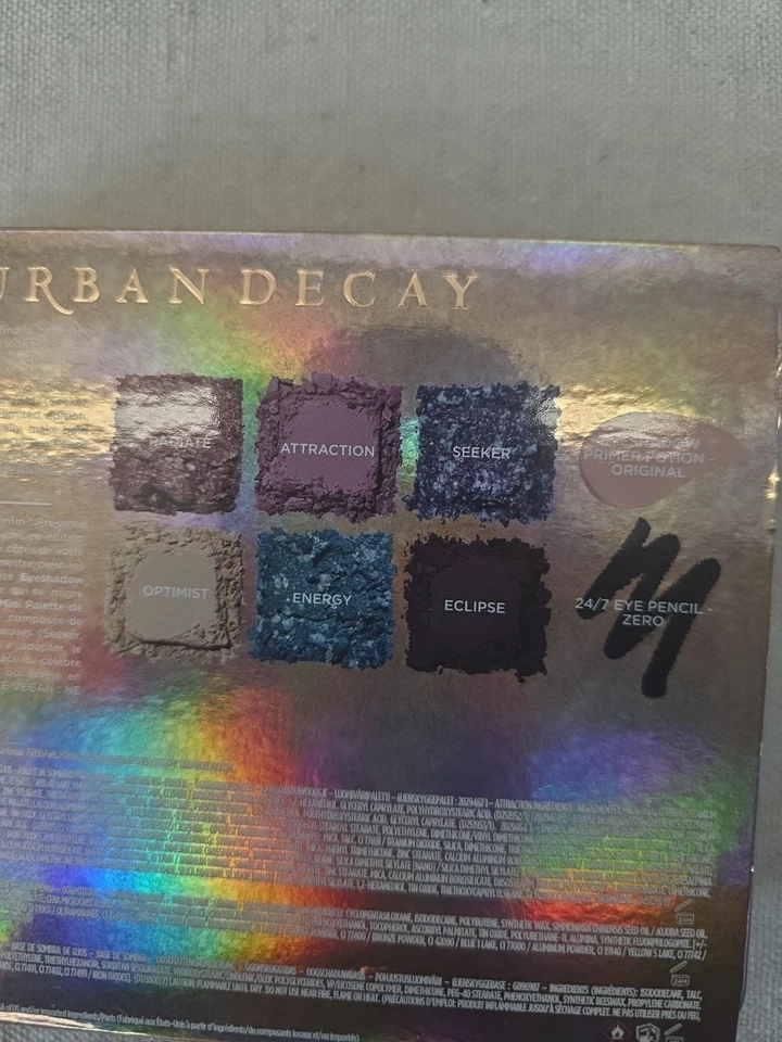 Paleta de sombras de ojos Urban Decay Major Gems imprimación tamaño completo y delineador cero 24/7 nueva en caja Foto 3 de 4