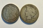 1921 1922 Peace Liberty Head And Morgan Silver Dollar Lot Of 2
