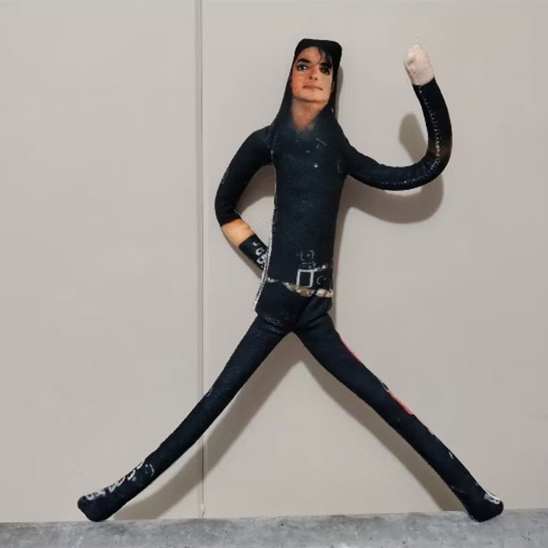 28cm Michael Jackson Cosplay Doll Plush Figure Doll Abstract Joint Mobility Toy