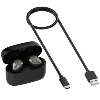 Schwarzes ABS Ladecase für Jabra Elite5 für Elite4 Active 590mAh Kapazität