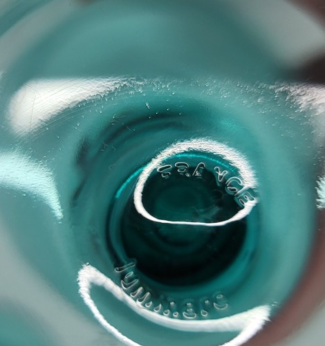 Luminarc France Blown Glass Iced Tea Goblet Turquoise (Set of 8) RARE Vintage - Picture 5 of 6