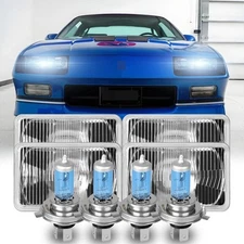 Fit Chevrolet Camaro Iroc-Z Z28 1982-1992 4PCS 4x6 Halogen Headlights Hi/Lo Beam