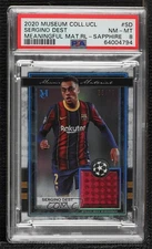 2020-21 Topps Museum Collection UCL Sapphire /75 Sergino Dest PSA 8 Rookie RC