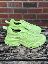Steve Madden Sz 10 Possession Lime Fashion Lace Up Chunky Platform Sneakers X1