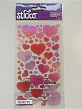 Sticko Glitter Heart Scrapbooking Stickers From 2017
