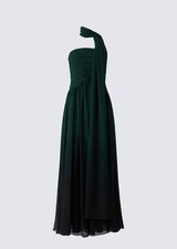 H&M x Elie Saab ?? Scarf Detail Chiffon Dress Green to Black Size 14 brand new ?