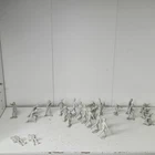 Vintage Marx German Army Plastic Soldiers Lot 24 Figures 11 Poses WWII Grey