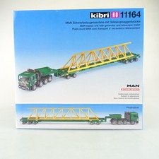 Kibri 1/87 11164 Man Schwerlastzugmaschine mit Teleskopbaggerbrücke ungebaut