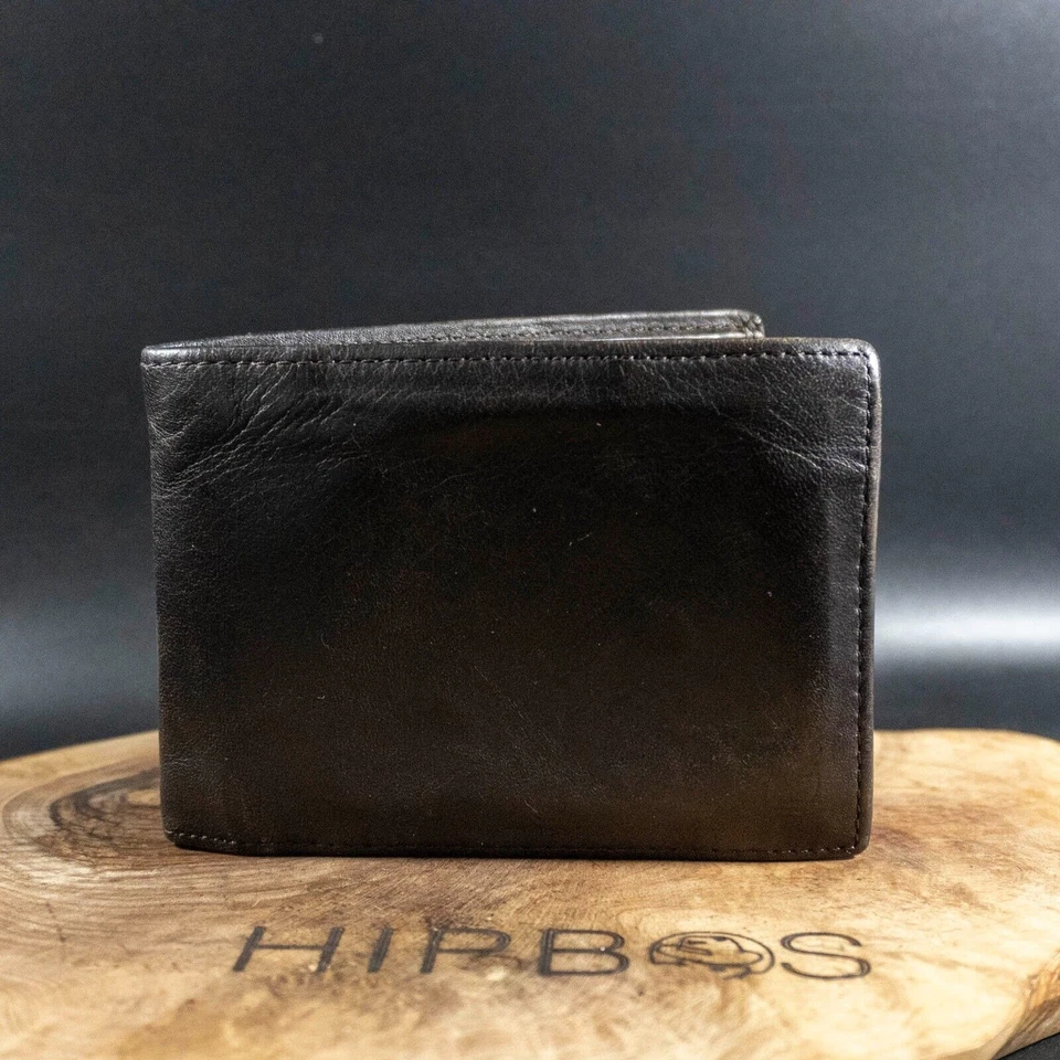 Portefeuille Timberland pour hommes à deux volets porte-cartes en cuir marron - Photo 1/4