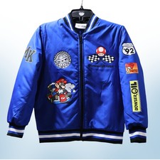 Nintendo Super Mario Kart Youth Jacket 10/12 Blue Bomber Coat 2023 Boys Game
