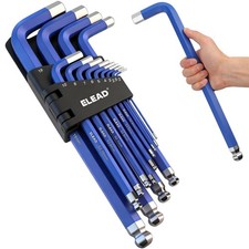 Jumbo Hex Key Allen Wrench Set 13-piece Metric 2-19mm Long Ball End Durab...