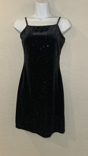 VTG 90's y2k Velvet liquid latex splattered bodycon Goth Dress Dark Fairy Prom M