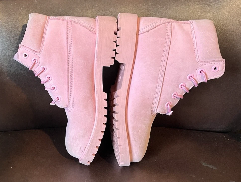 TIMBERLAND 6" PINK PREMIUM BOOTS Girl's Size 2 - Image 4 of 4