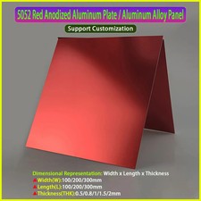 Piastra alluminio anodizzato rosso 5052 / taglio laser / pannello in lega di alluminio