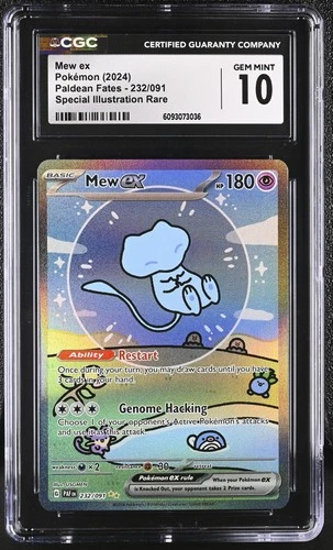 CGC 10 Mew ex 232/091 Paldean Fates Special Illustration Rare Pokemon Card