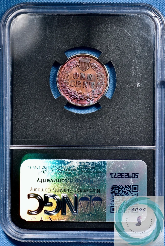 1883 1c Indian Head Cent NGC MS 65 RB - Lovely Reds with Magenta & Xlnt Surfaces - Image 2 of 4
