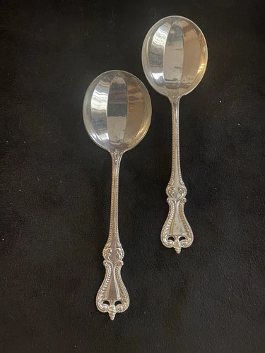 Towle Chowder Soup Spoons Sterling Silver Set of 2  .925