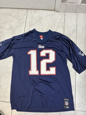 Tom Brady Jersey New England Patriots Large Mens Reebok Blue XL