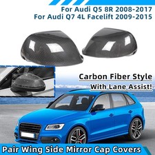 2x Carbon Optik Spiegelkappen Außenspiegel Für Audi Q5 8R Q7 4L Mit Side Assist