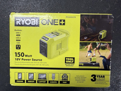 Ryobi ONE Plus 18V 150-Watt Portable Battery Inverter Power Source New Version