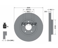 2X Bremsscheiben Vorne FüR Hyundai Tucson Kia Sportage Ceed Textar Satz