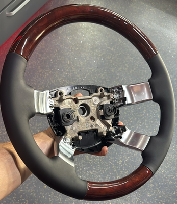 パーツ ALL WOOD Steering Wheel Amazon.com: Flashpower 14'' Classic Wood Steering Wheel Riveted