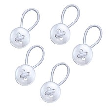 Collar Extenders Soft Elastic Neck Relief Button Expanders Shirt Clips Clear ...