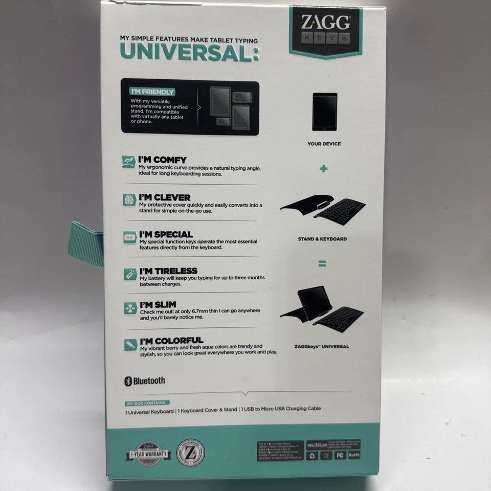 5- Universal Bluetooth Keyboard Case for Apple Samsung, All Bluetooth Devices - Image 3 of 4