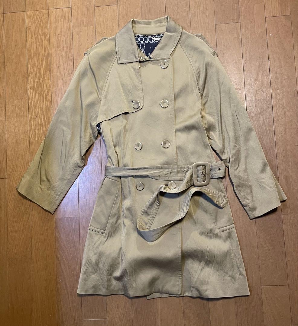 Slim Fit SHIPS Trench Coat in Beige Size S-image