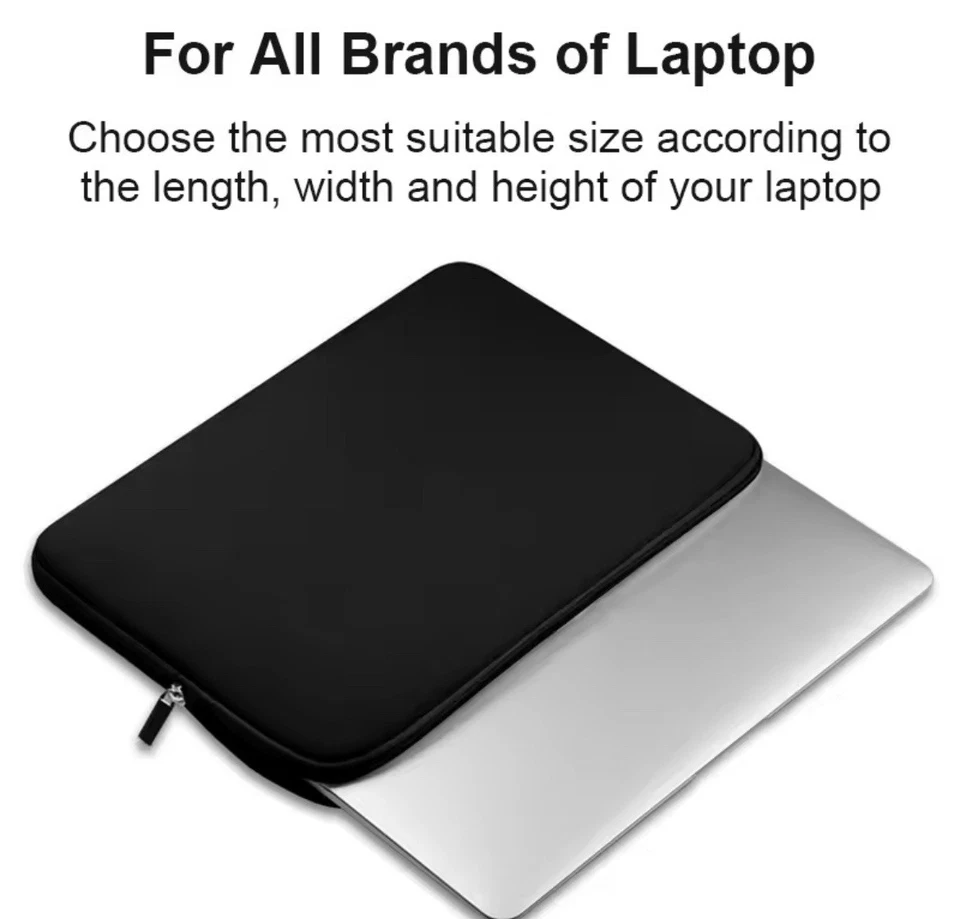 Bolsa preta para laptop 11 13 14 15 15,6 polegadas para computador Lenovo Xiaomi Dell MacBook - Imagem 2 de 4