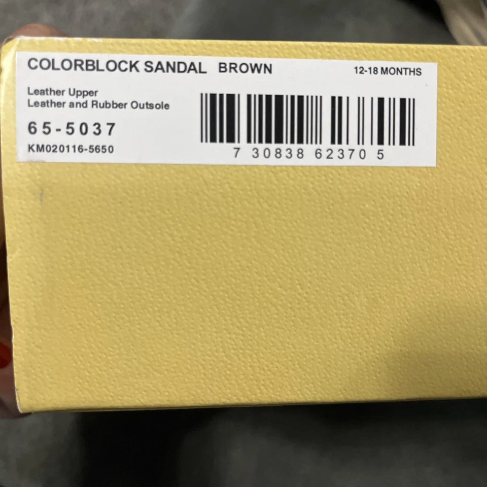 NEW ROBEEZ BOYS BROWN COLORBLOCK LEATHER SANDALS SZ 12-18 months - Image 2 of 4