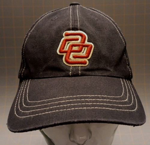 Vtg Adj Strapback American Eagle Dark Navy Embroidered Logo Hat Cap