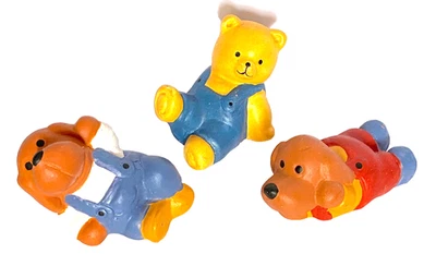 Set 3 Bear Dog Deko - TikTok Cute Cake Birthday Topper Decoration Baptism Baby - Bild 1 von 4