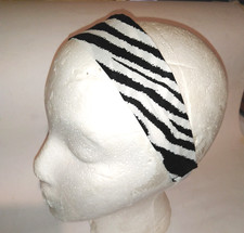 Black White Zebra Print Farbic Headband for Woman/ Head Wrap Hair Accessory Band