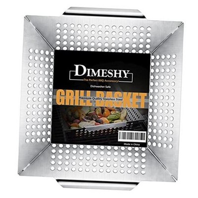 Stainless Steel Grill Basket, Large 12 Inches BBQ Accessories for Vegetable,