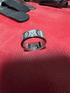 Dolce & Gabbana DG SEX Ring Size 7.5 Logo Luxury Sleek Italian Design 67B