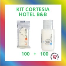 Kit Cortesia Hotel 200 Pz – 100 Saponette Incartate e 100 Shampoo Doccia