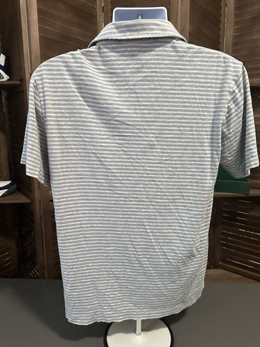 Patagonia Men’s Short Sleeve Golf Polo Shirt With Pocket Blue Stripe Medium - Picture 3 of 6