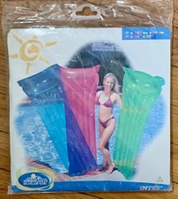 Intex The Wet Set Transparent Mat Pool Beach Float Inflatable 72” Green NOS 2001