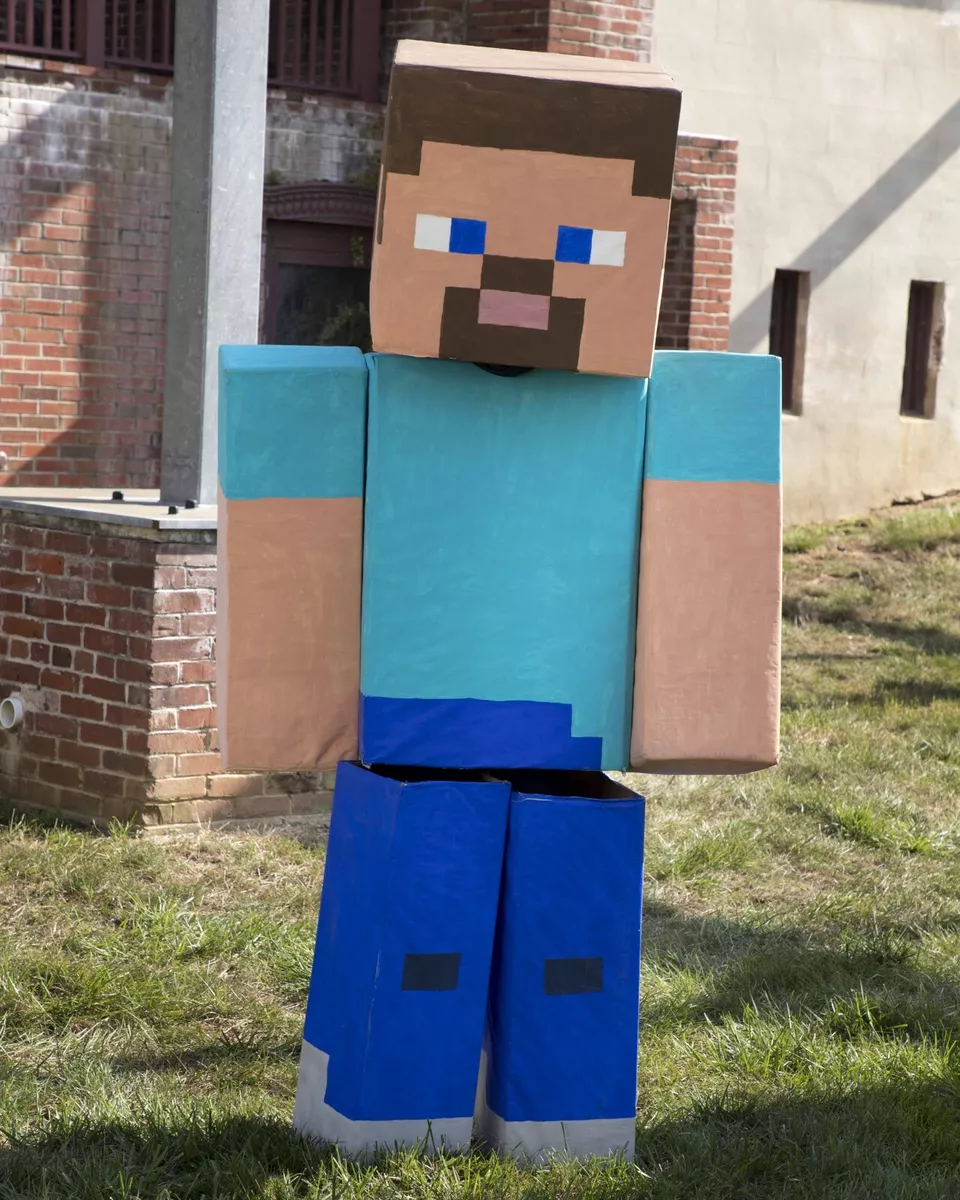 Paper Steve with cardboard body