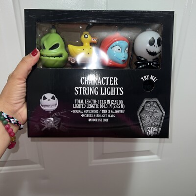 NEW Nightmare Before Christmas Character Musical LED String Lights   8 Heads