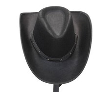 ROCK STAR SLASH GUITAR COSTUME TOP HAT CONCHO STEEL WESTERN HAT RIVET BAND CAP