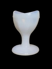 Antique 1920s-30s Opaque Pedestal Pressed Glass Eye Bath Wash Cup Apothecary